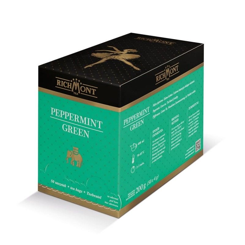 Herbata zielona Richmont Peppermint Green 50 saszetek